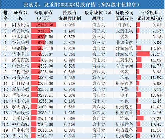 夏重阳最新持股深度解析与洞察揭秘